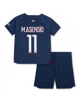 Billige Paris Saint-Germain Marco Asensio #11 Hjemmedraktsett Barn 2023-24 Kortermet (+ Korte bukser)